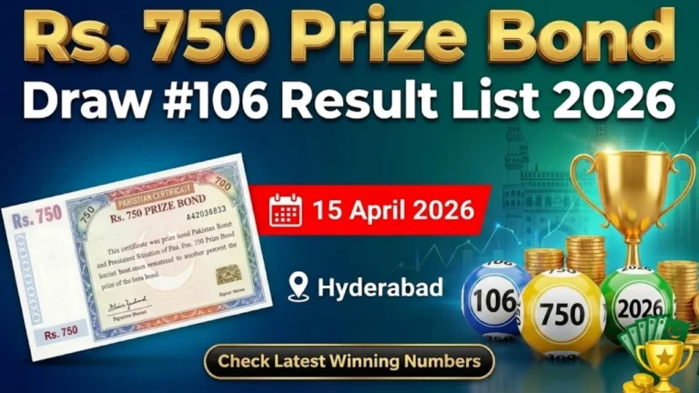 Rs. 750 Prize Bond Result 2026 | Check Draw List & Winning Numbers Online